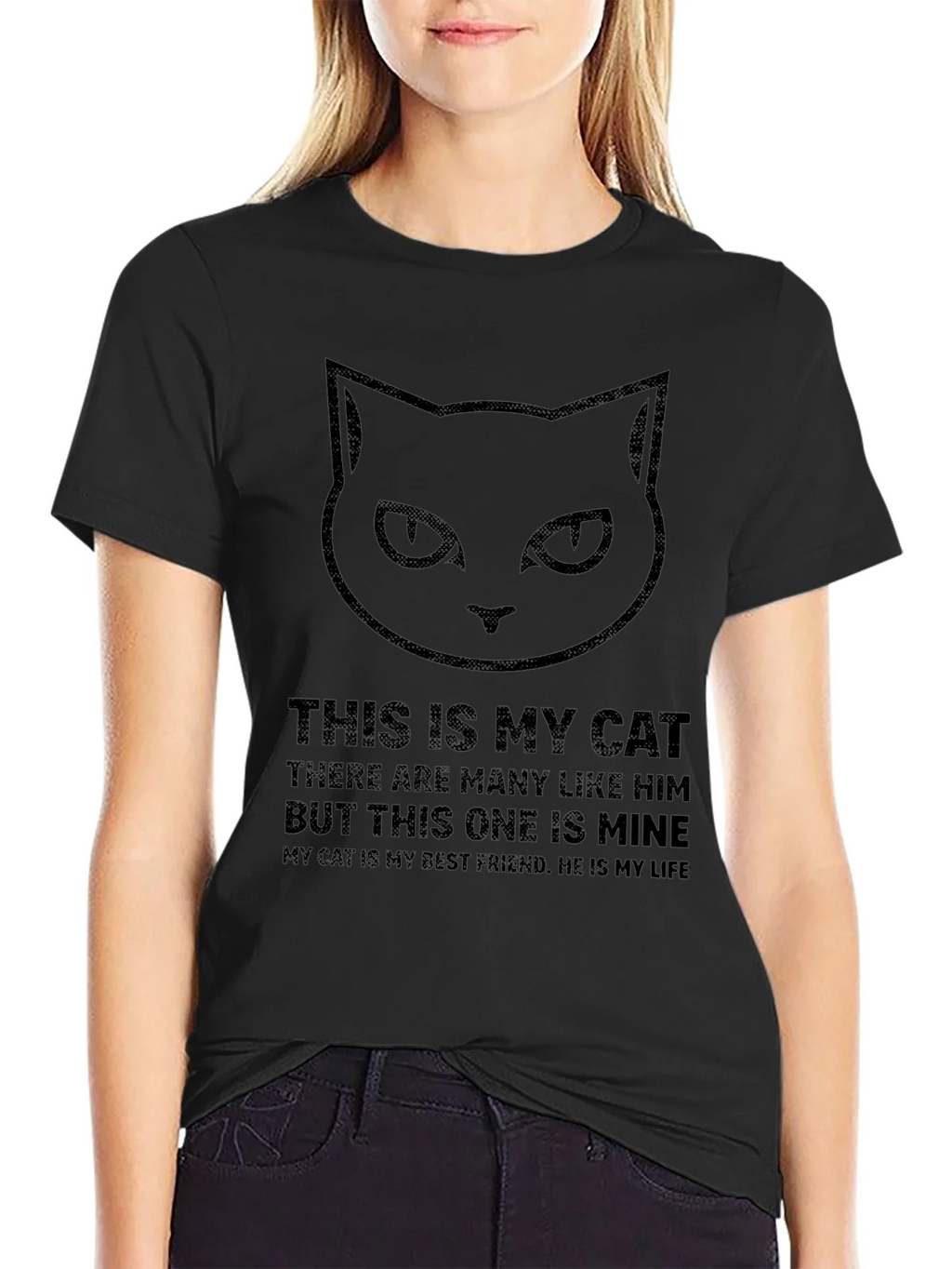 Black Cat Graphic T-Shirt - This Is My Slogan product image 2