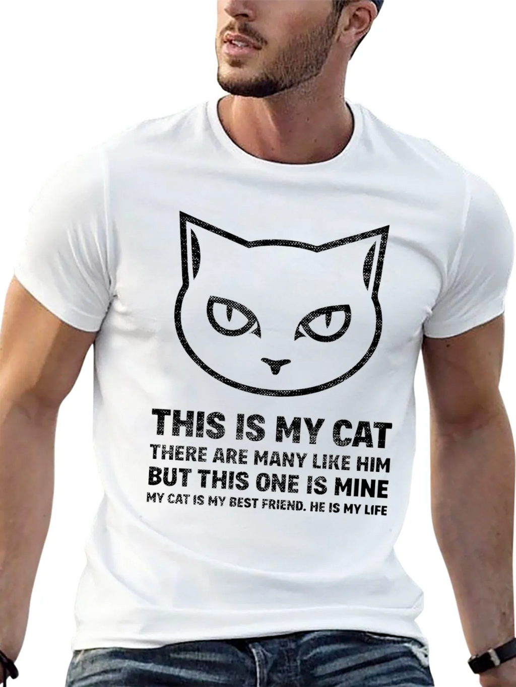 Black Cat Graphic T-Shirt - This Is My Slogan product image 12