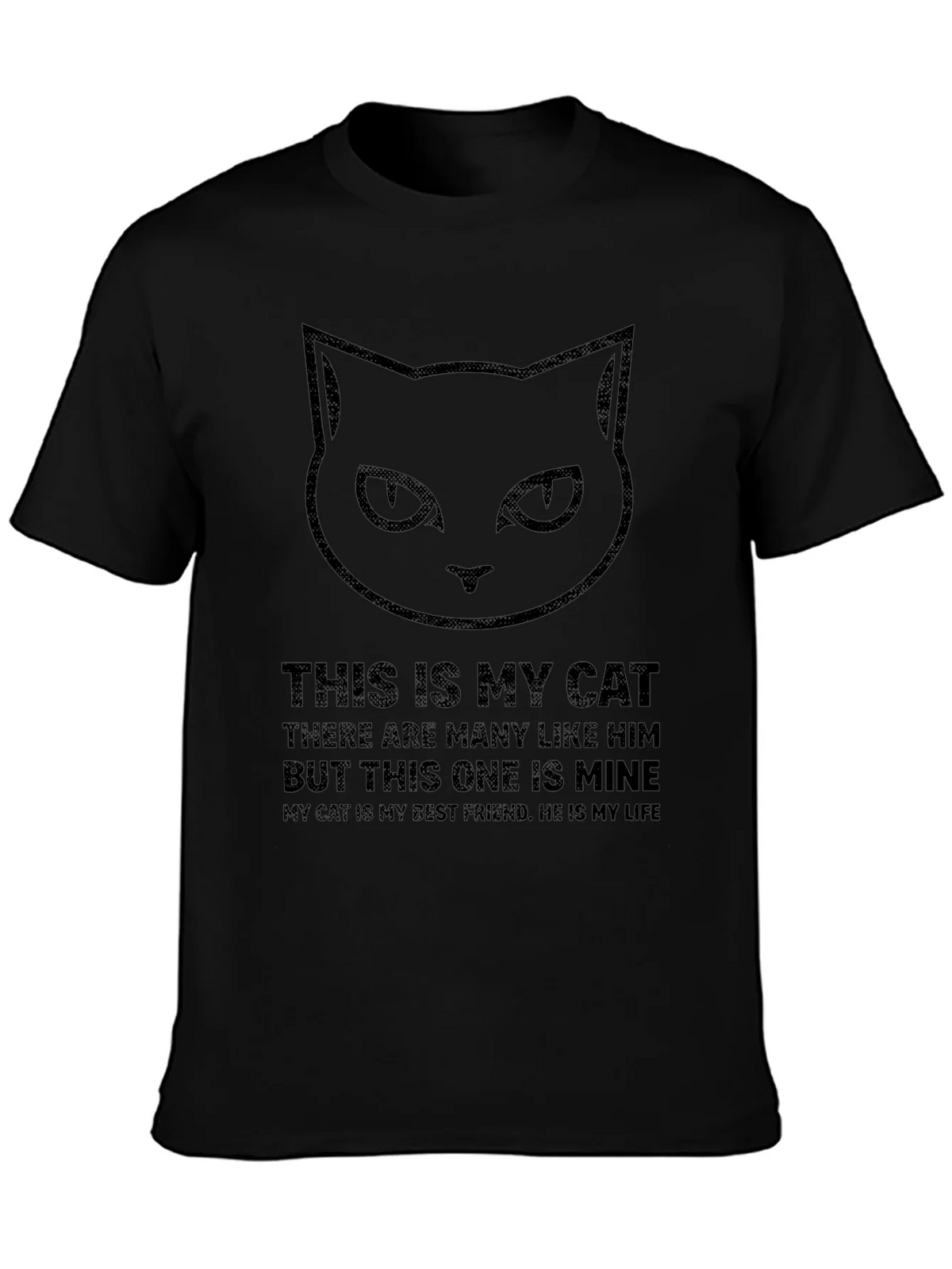 Black Cat Graphic T-Shirt - This Is My Slogan product image 3