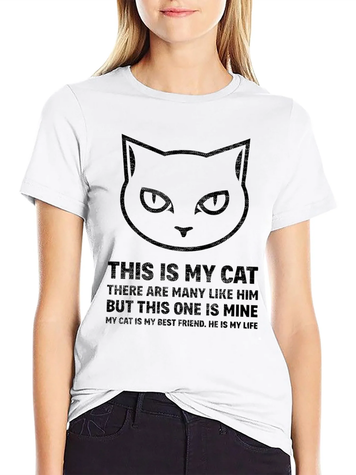 Black Cat Graphic T-Shirt - This Is My Slogan product image 8