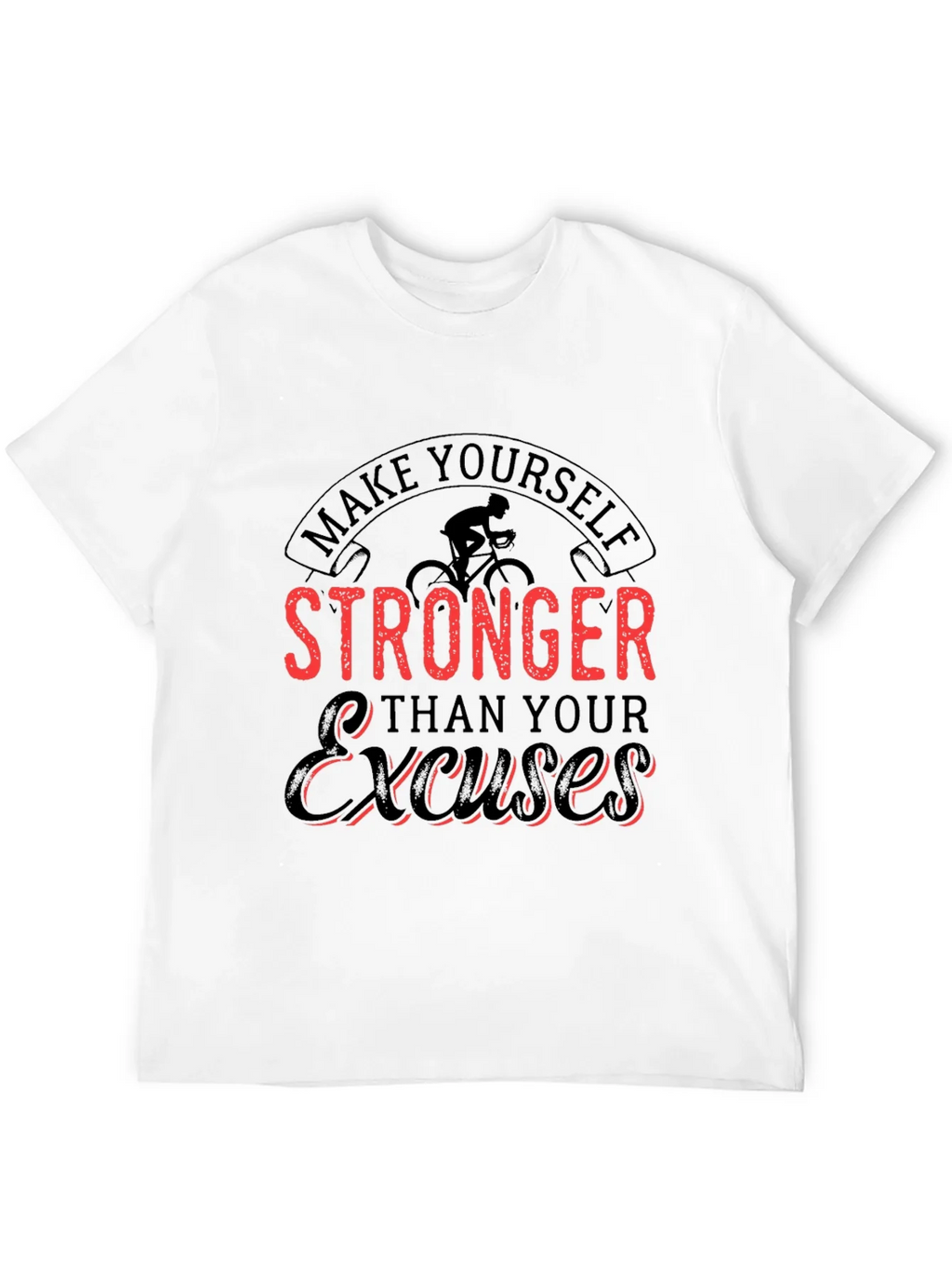 Motivational Black T-Shirt - Stronger Than Excuses product image 11