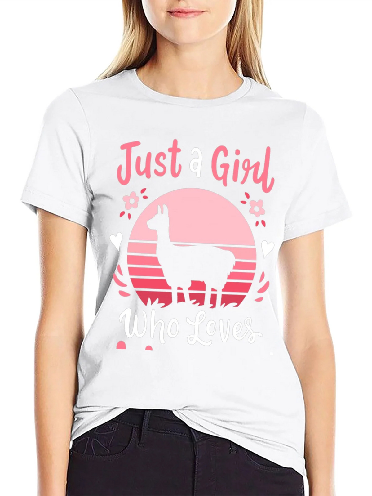 Just A Girl Who Loves Llamas T-Shirt product image 8
