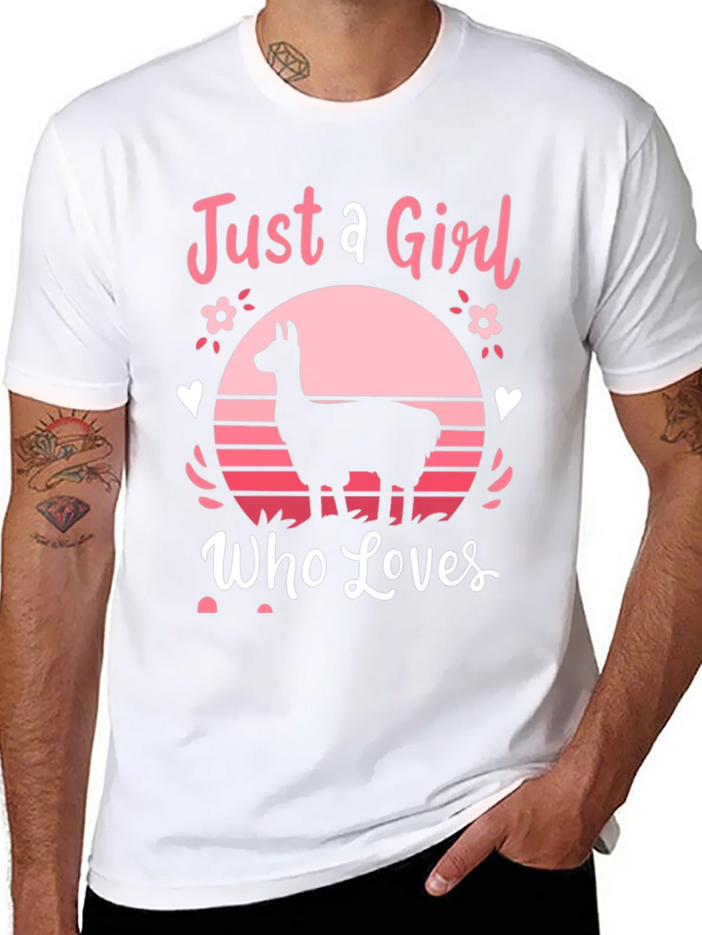 Just A Girl Who Loves Llamas T-Shirt product image 7