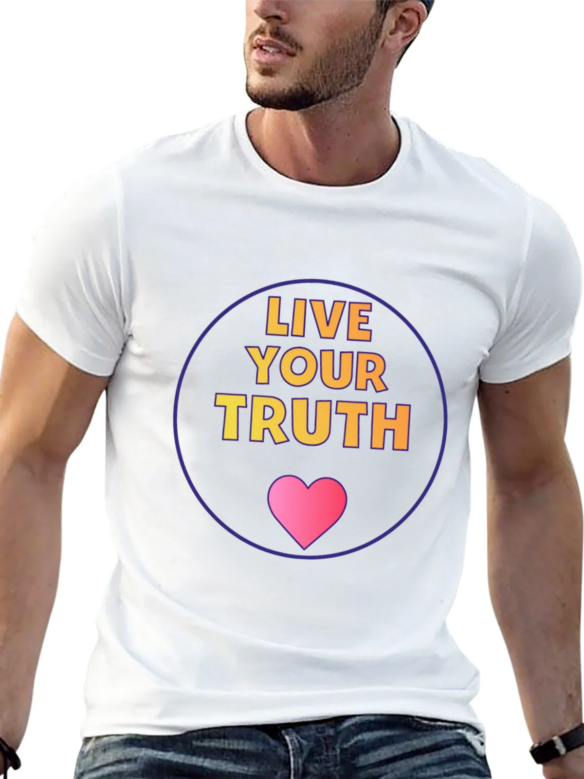 Live Your Truth Graphic Tee - Black Cotton Comfort product image 12