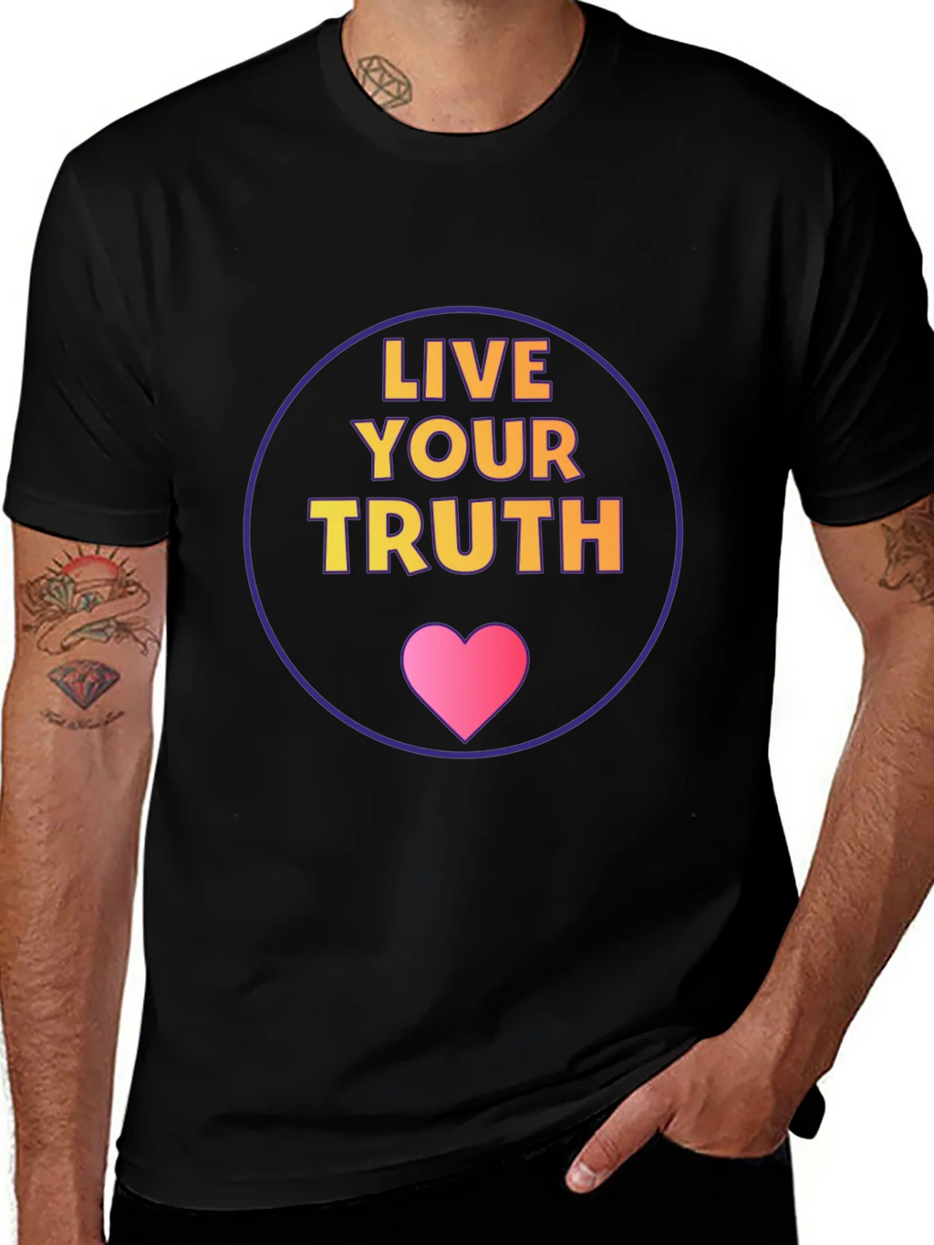 Live Your Truth Graphic Tee - Black Cotton Comfort product image 1