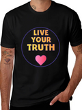 Live Your Truth Graphic Tee - Black Cotton Comfort product image 1