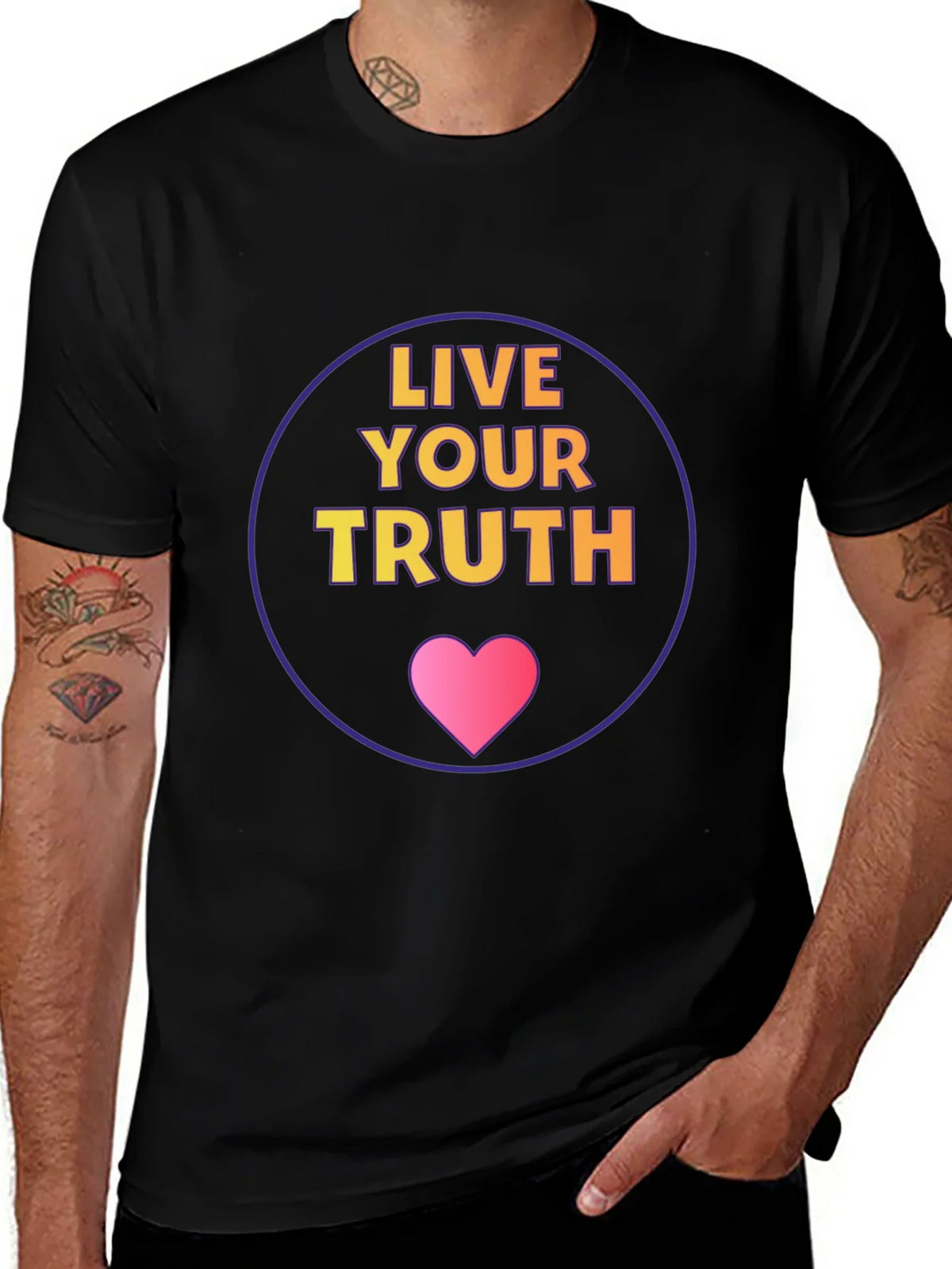 Live Your Truth Graphic Tee - Black Cotton Comfort product image 1