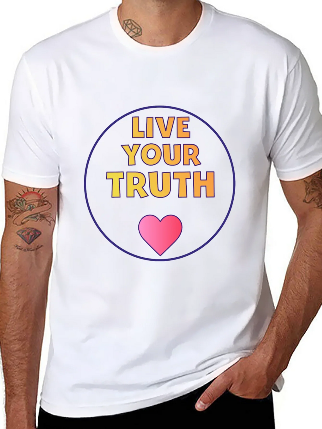 Live Your Truth Graphic Tee - Black Cotton Comfort product image 7