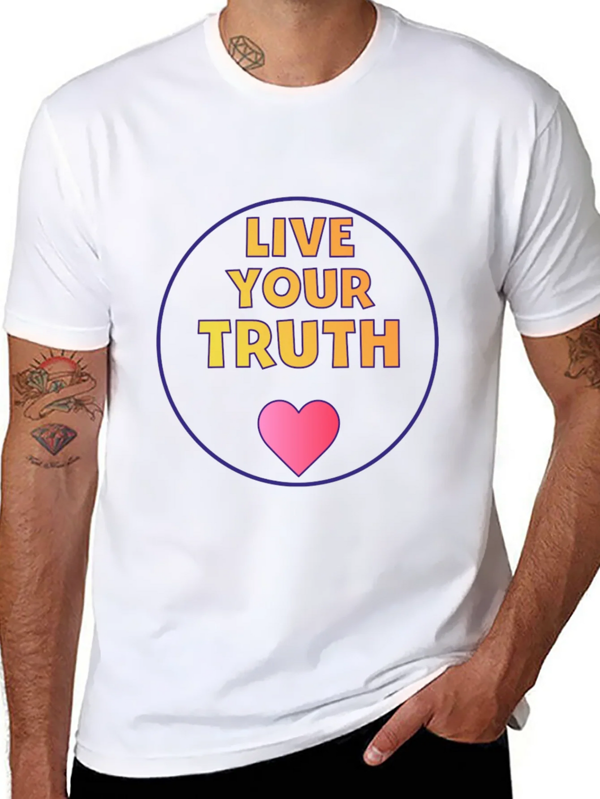 Live Your Truth Graphic Tee - Black Cotton Comfort product image 7
