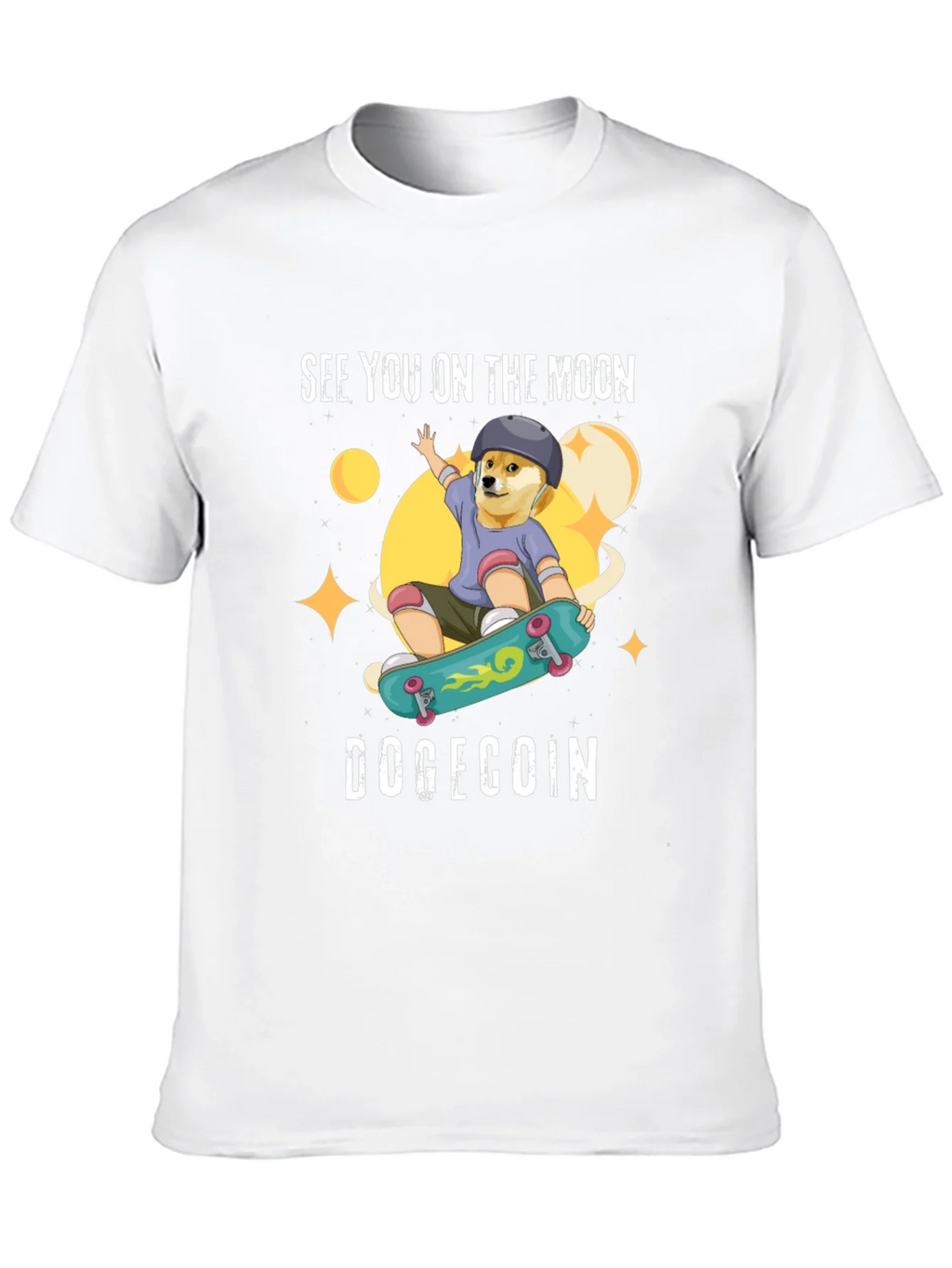 DogeCoin Moon Ride Black T-Shirt product image 9