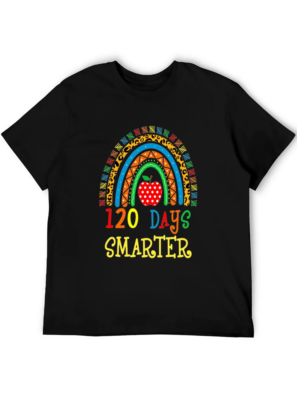 120 Days Smarter Teacher Rainbow T-Shirt product image 5