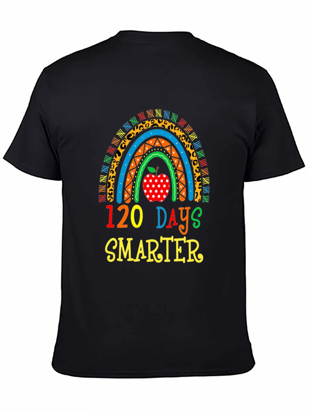 120 Days Smarter Teacher Rainbow T-Shirt product image 4