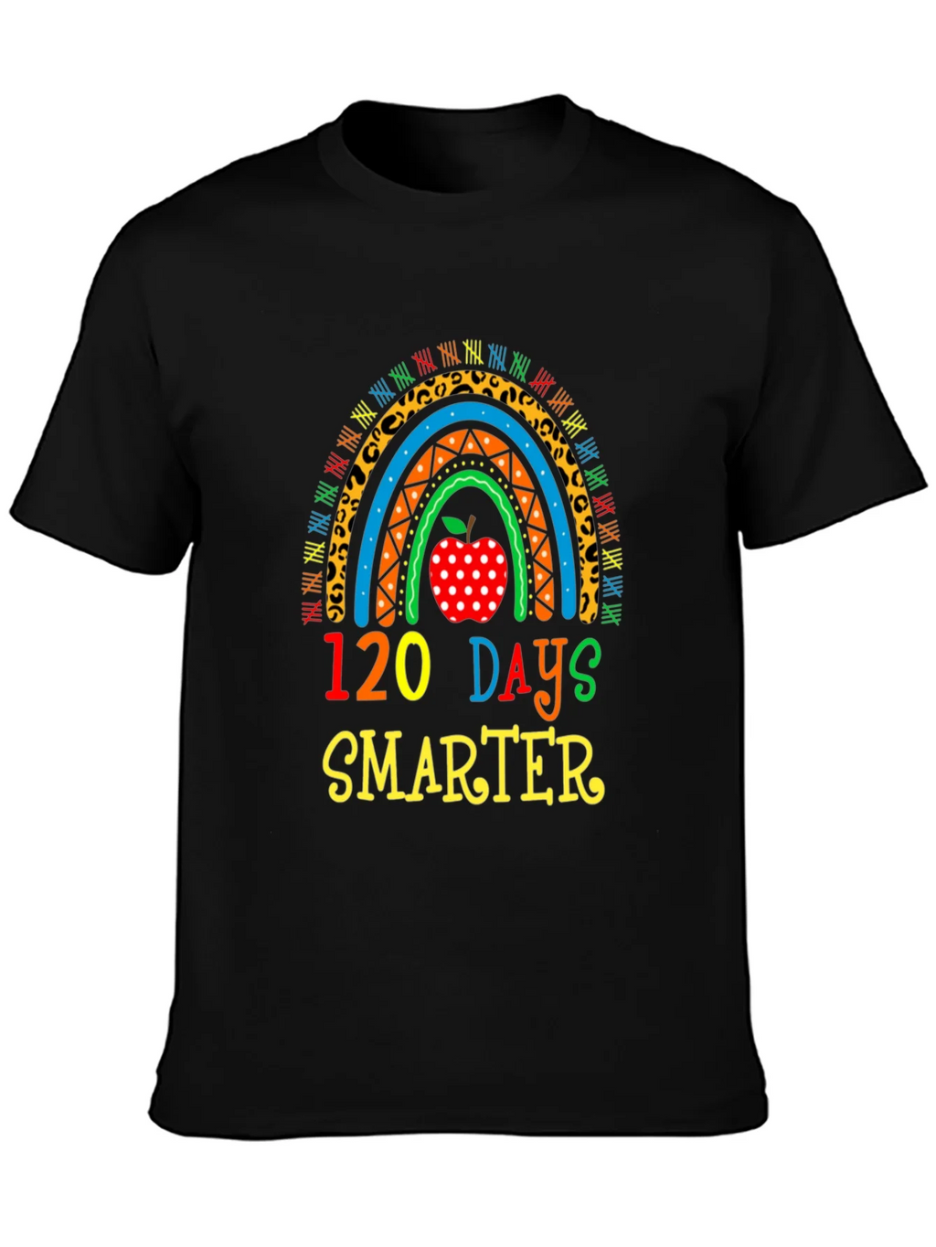 120 Days Smarter Teacher Rainbow T-Shirt product image 3