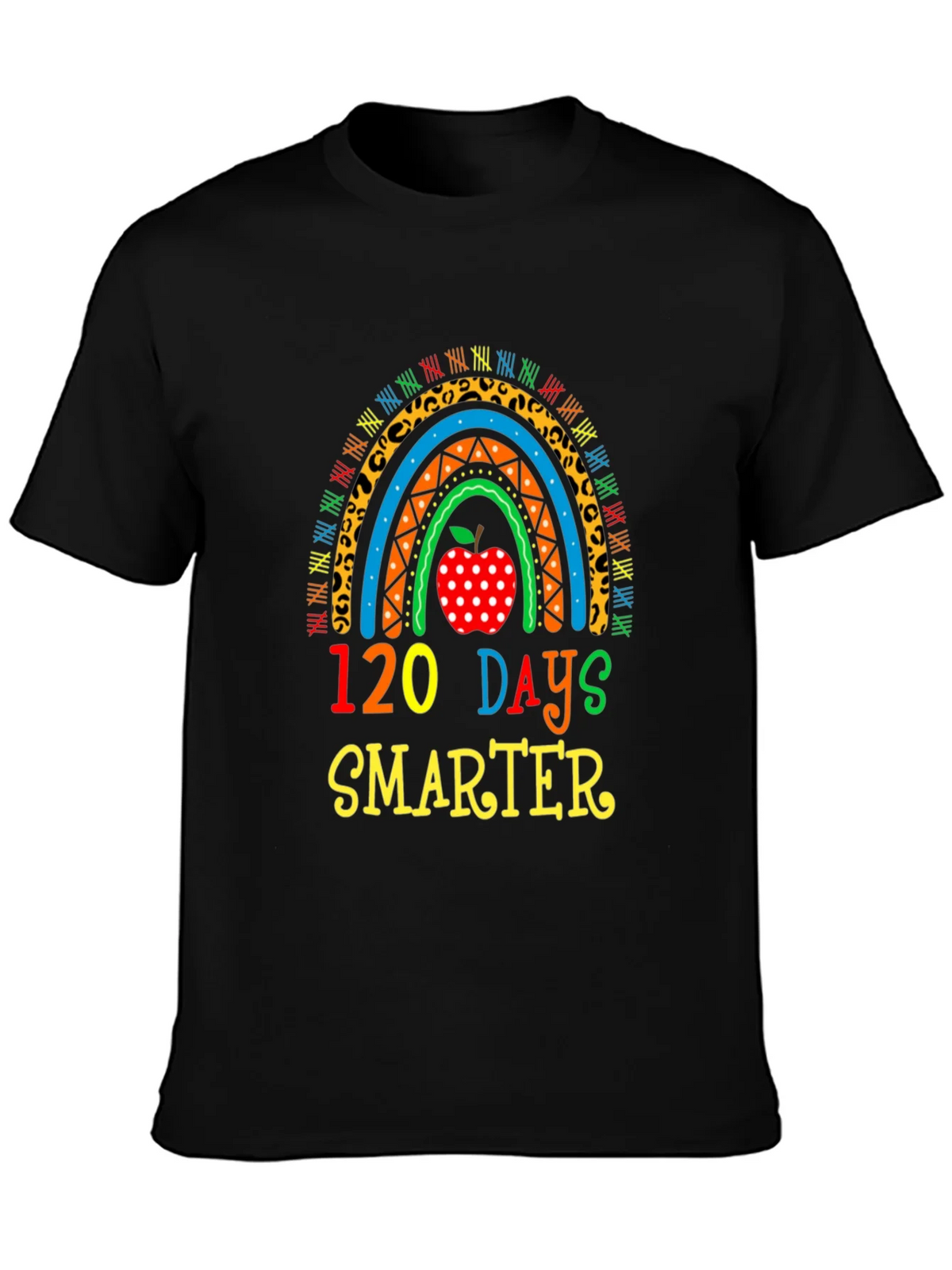 120 Days Smarter Teacher Rainbow T-Shirt product image 3