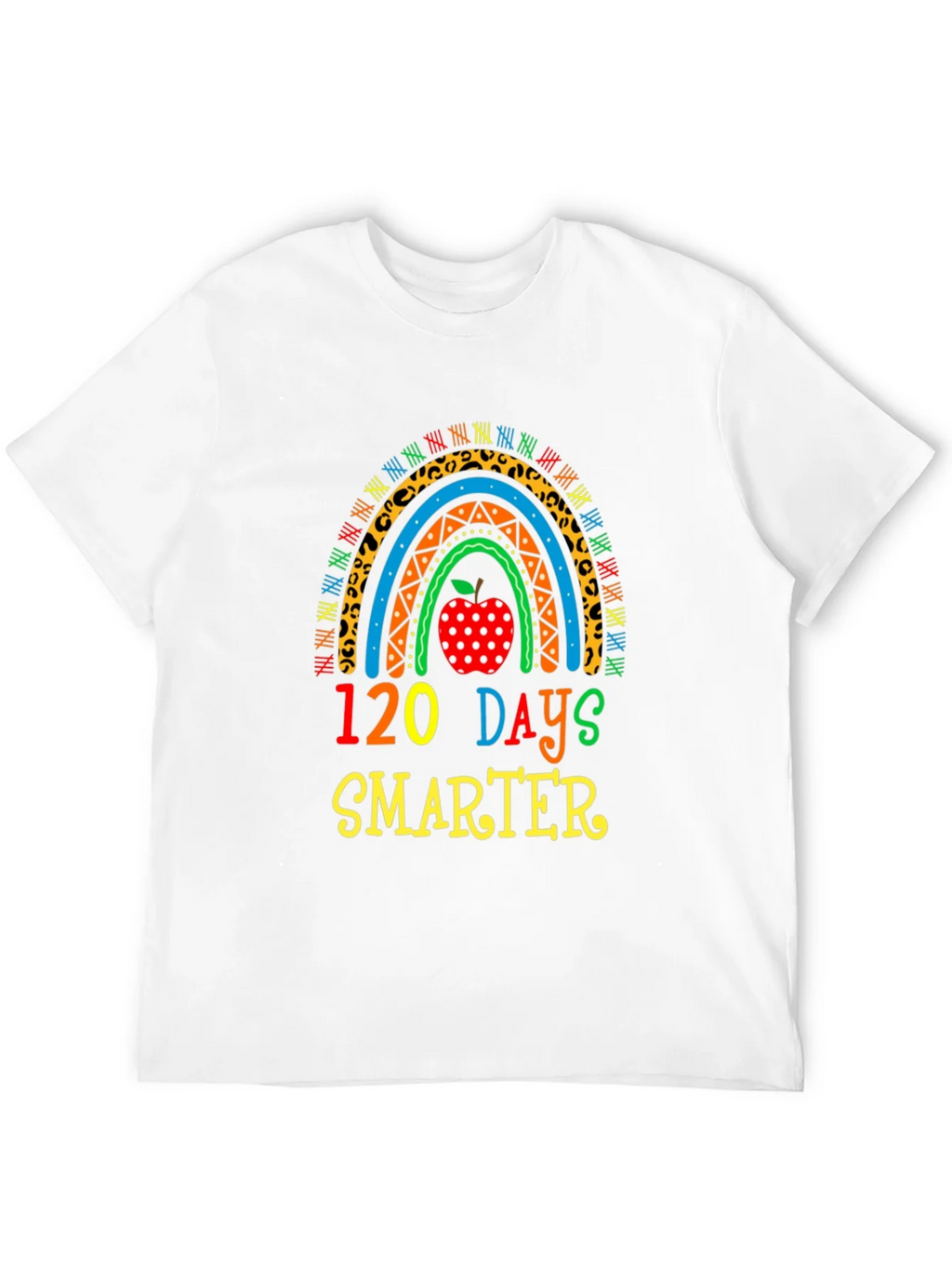 120 Days Smarter Teacher Rainbow T-Shirt product image 11