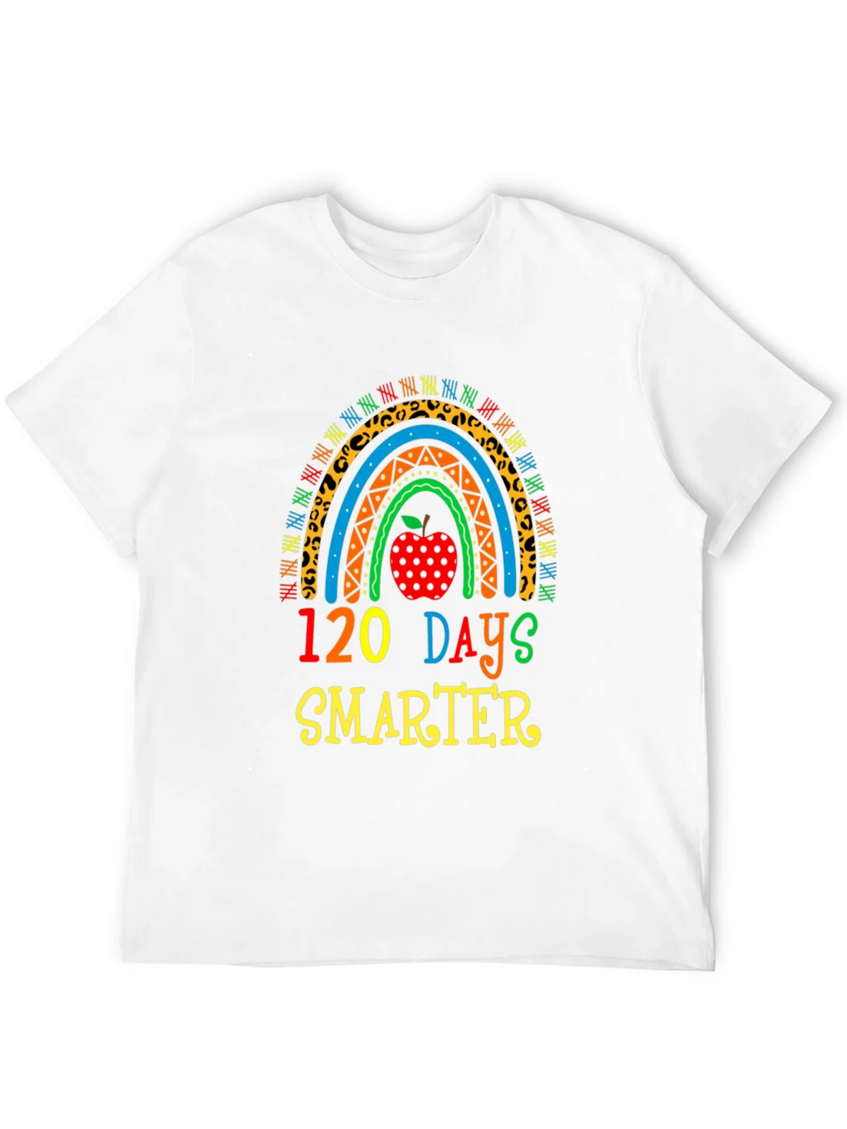 120 Days Smarter Teacher Rainbow T-Shirt product image 11