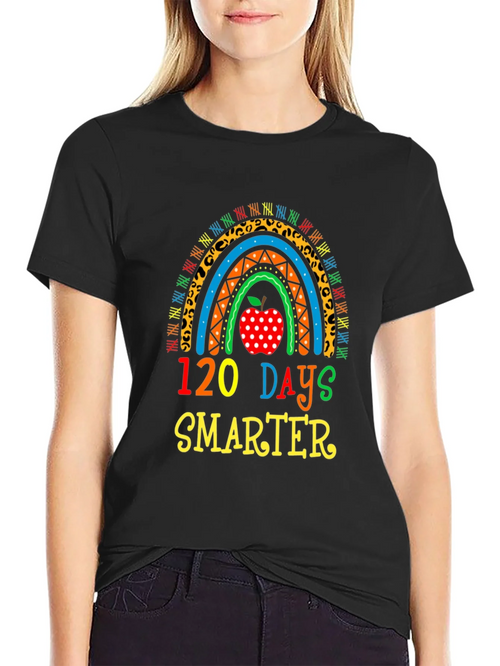 120 Days Smarter Teacher Rainbow T-Shirt product image 2