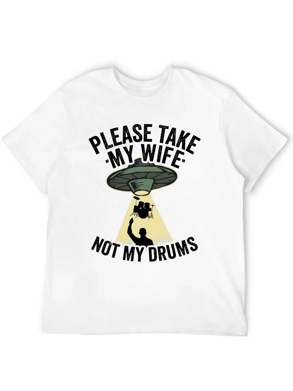 Funny Alien Abduction Drums T-Shirt product image 11