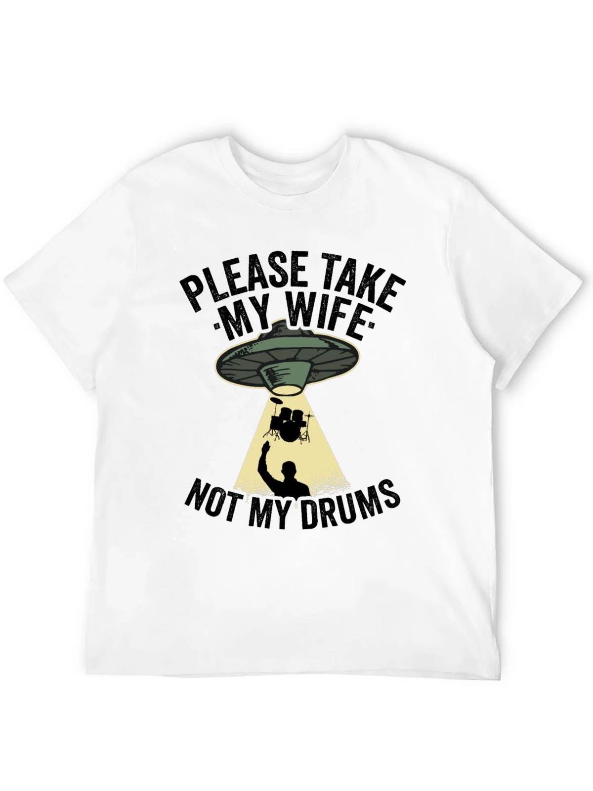 Funny Alien Abduction Drums T-Shirt product image 11