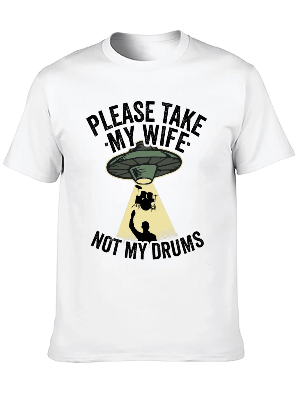 Funny Alien Abduction Drums T-Shirt product image 9