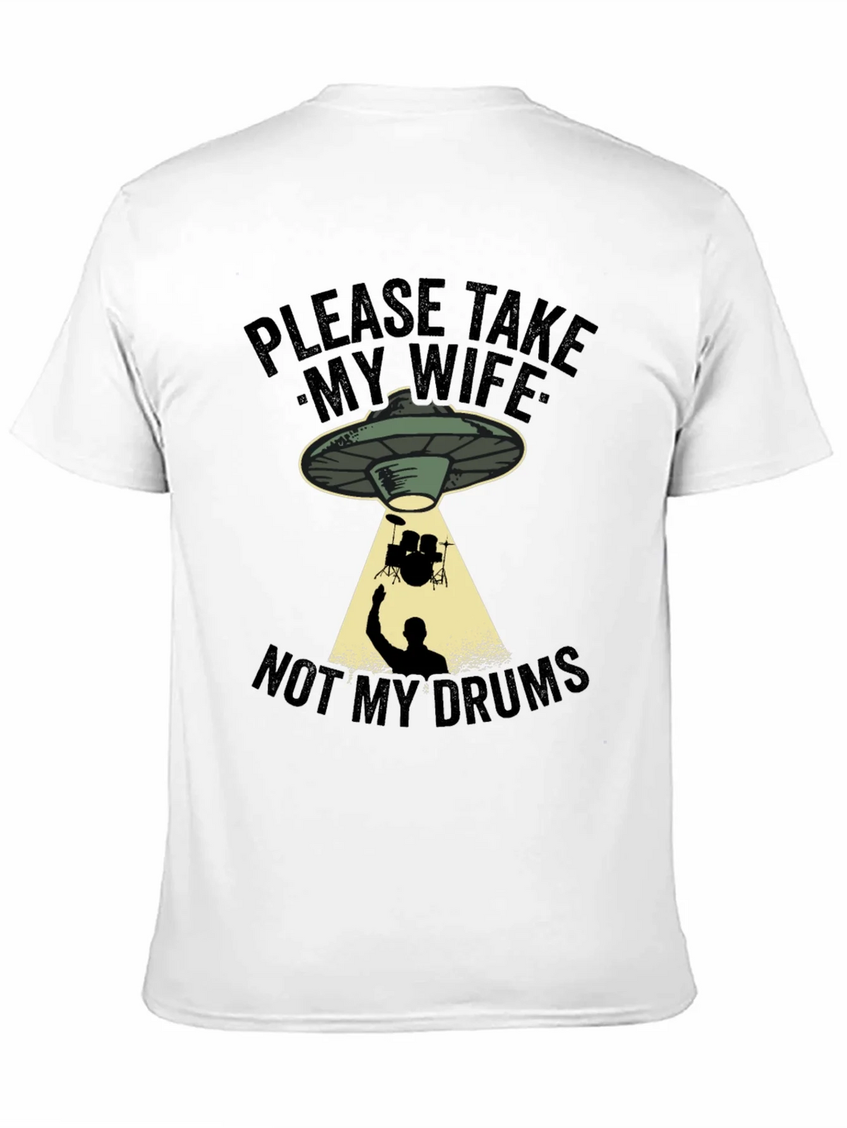 Funny Alien Abduction Drums T-Shirt product image 10