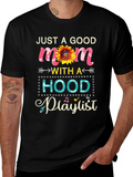 Just a Good Mom with a Hood Playlist T-Shirt product image 1
