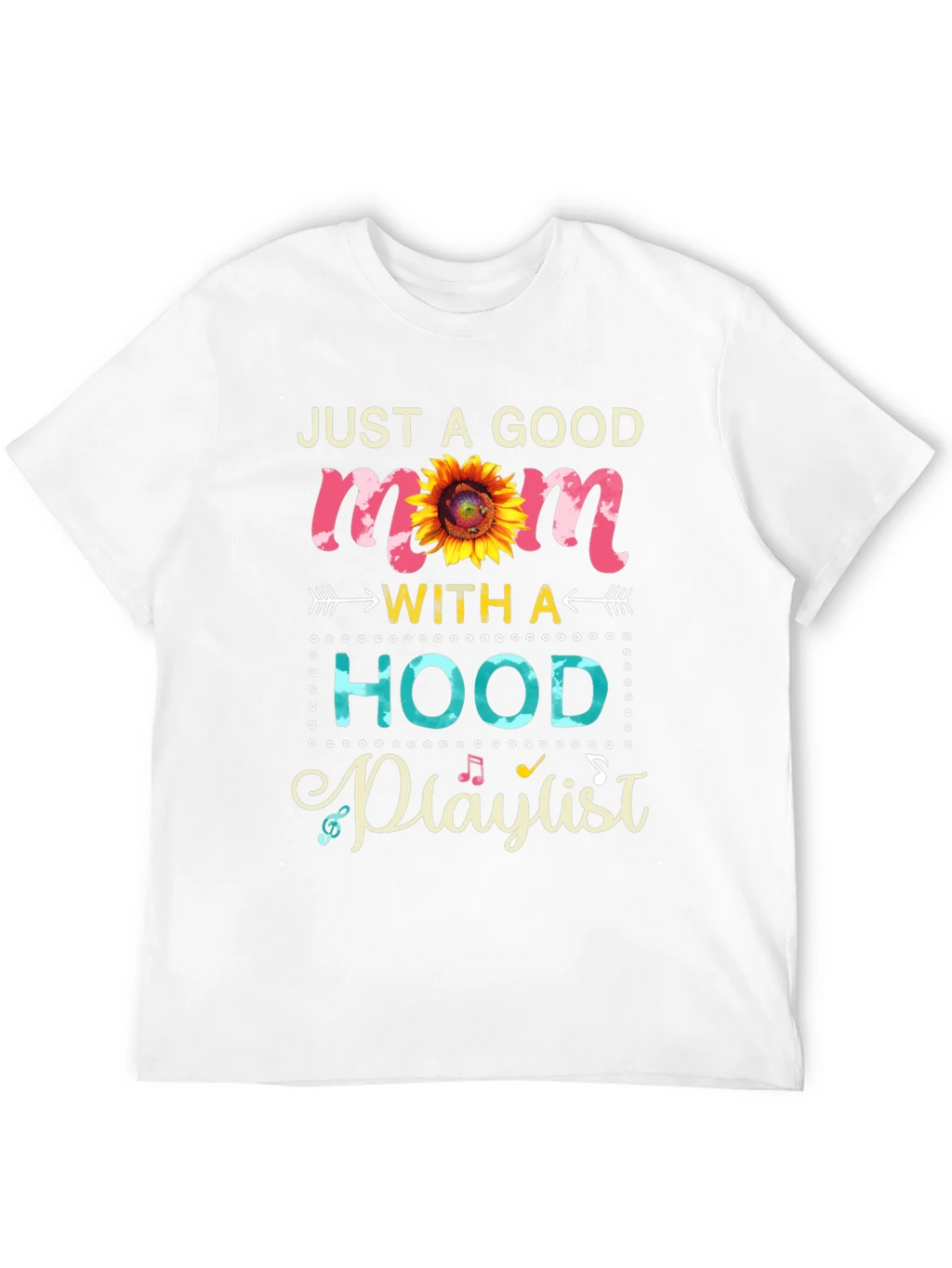 Just a Good Mom with a Hood Playlist T-Shirt product image 11