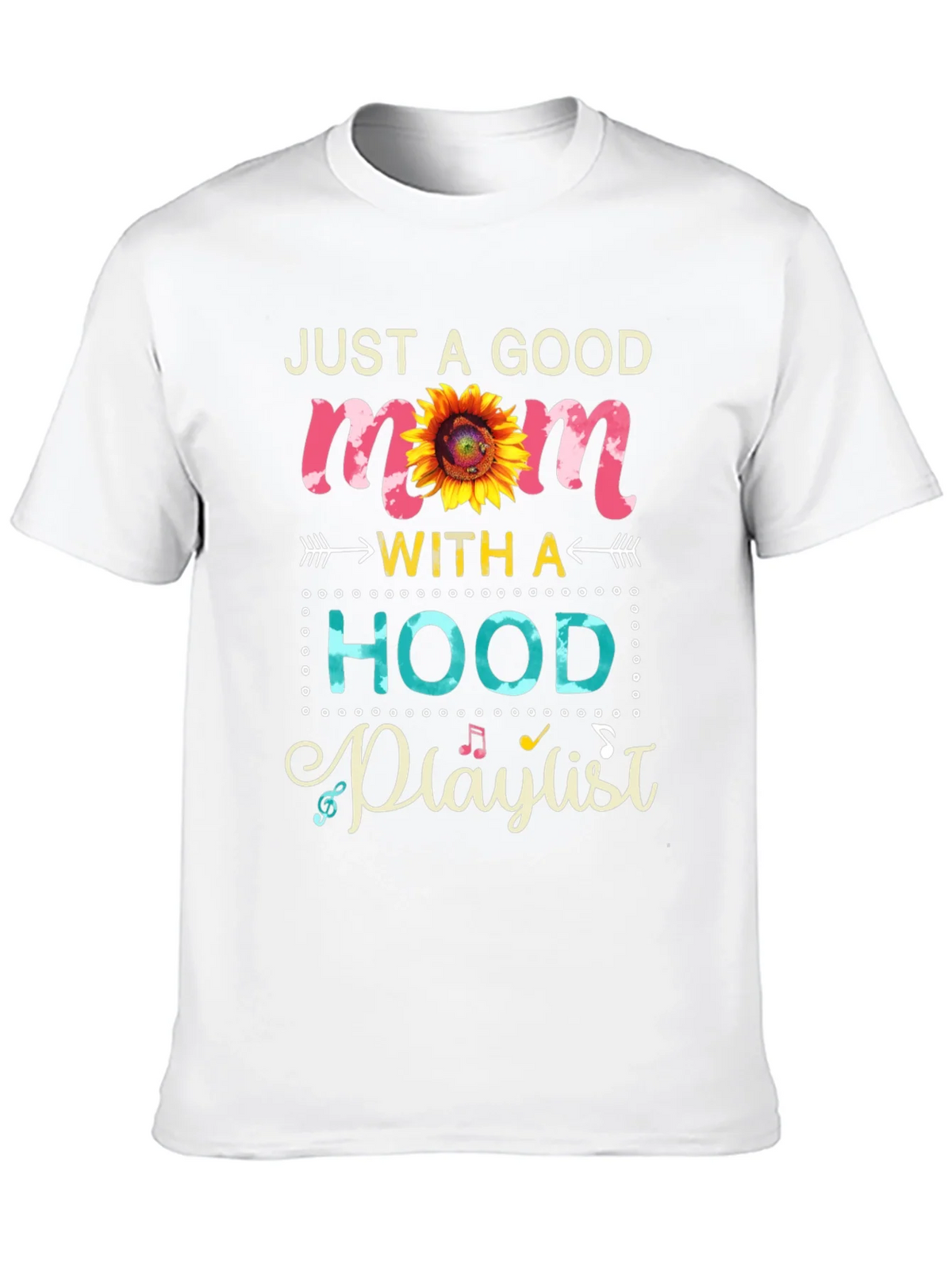 Just a Good Mom with a Hood Playlist T-Shirt product image 9