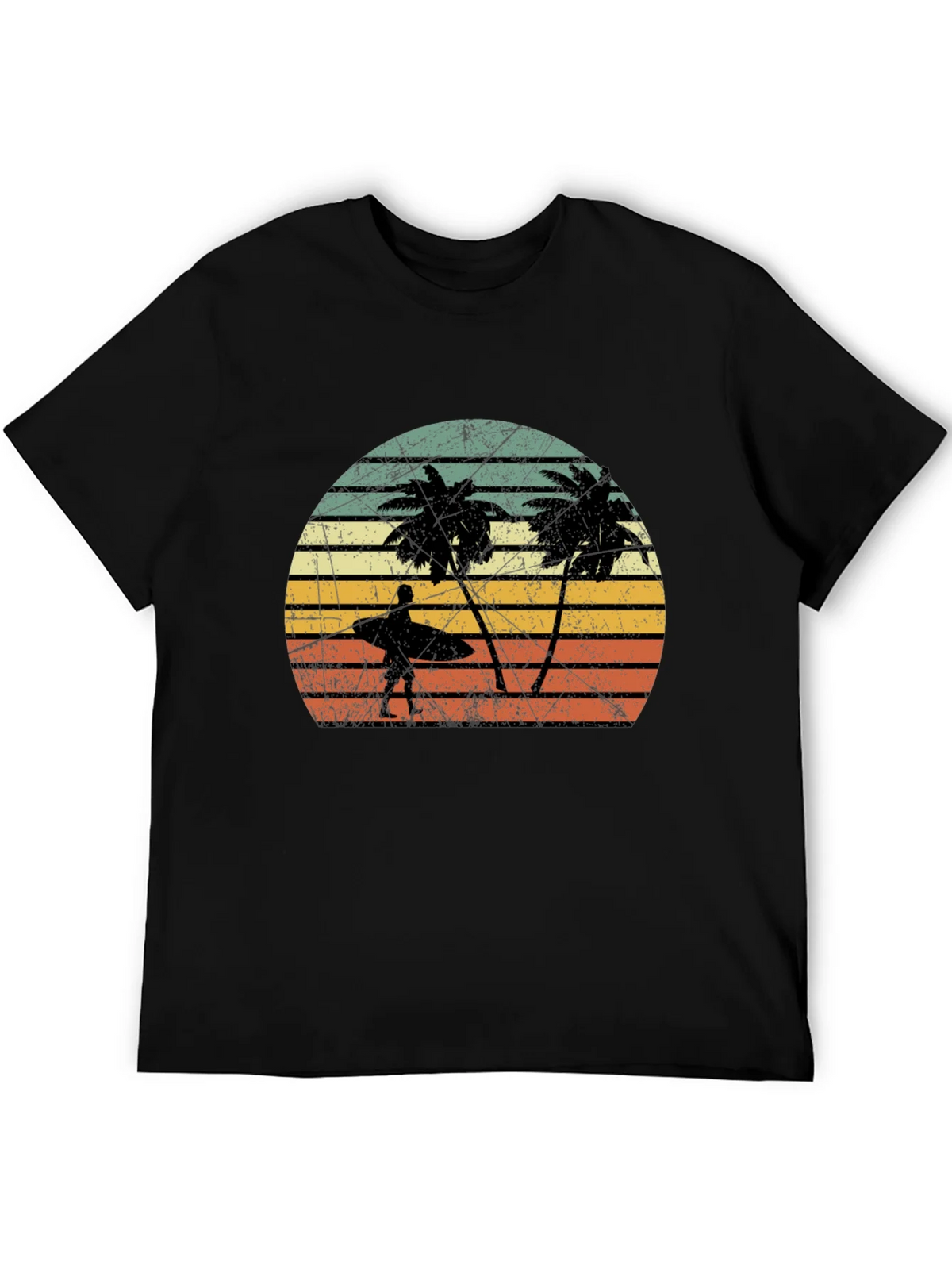 Retro Palm Tree Surfer Graphic Tee product image 5