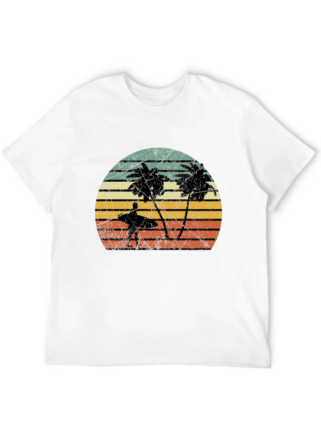 Retro Palm Tree Surfer Graphic Tee product image 11