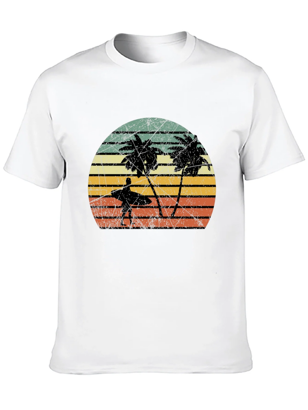 Retro Palm Tree Surfer Graphic Tee product image 9