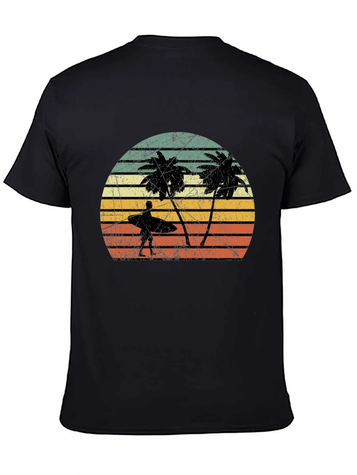 Retro Palm Tree Surfer Graphic Tee product image 4