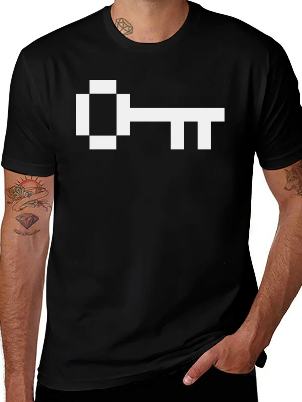 Pixel Key Graphic Tee - Unlock Your Style! product image 1