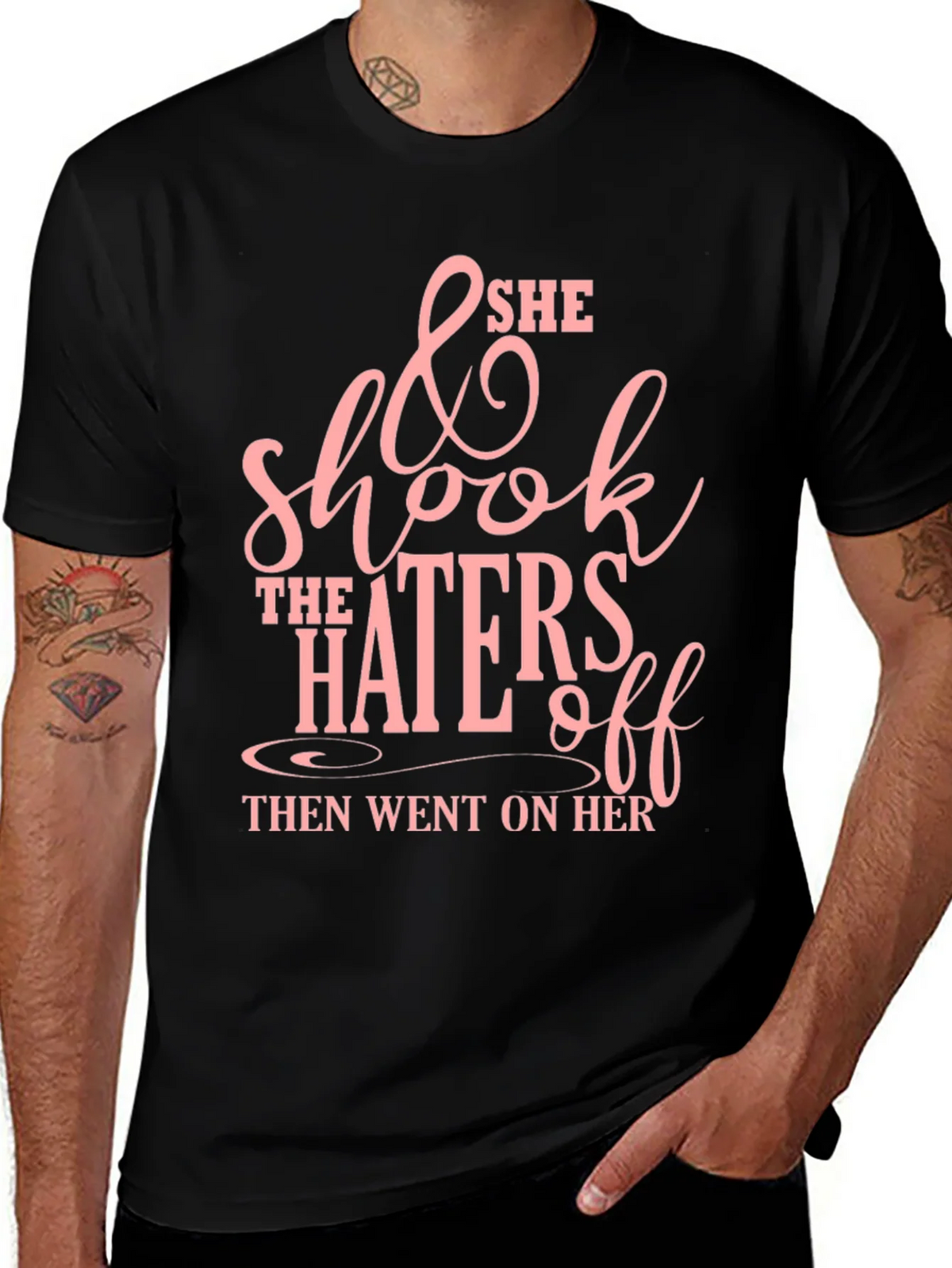 She Shook The Haters Off Graphic Tee - Black product image 1