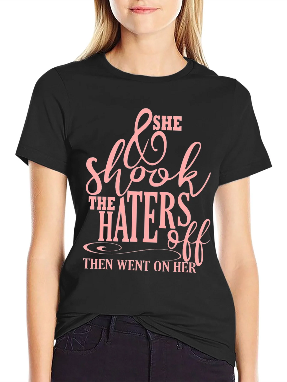 She Shook The Haters Off Graphic Tee - Black product image 2