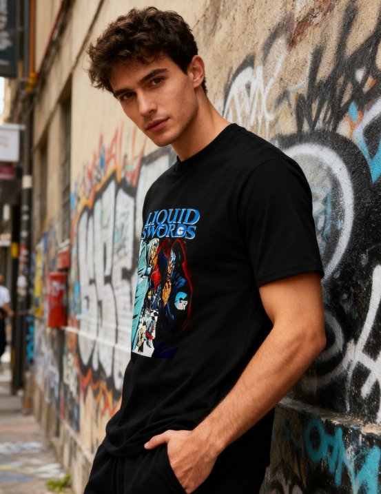 Liquid Swords Hip-Hop Graphic T-Shirt - 100% Cotton, Retro product image 8