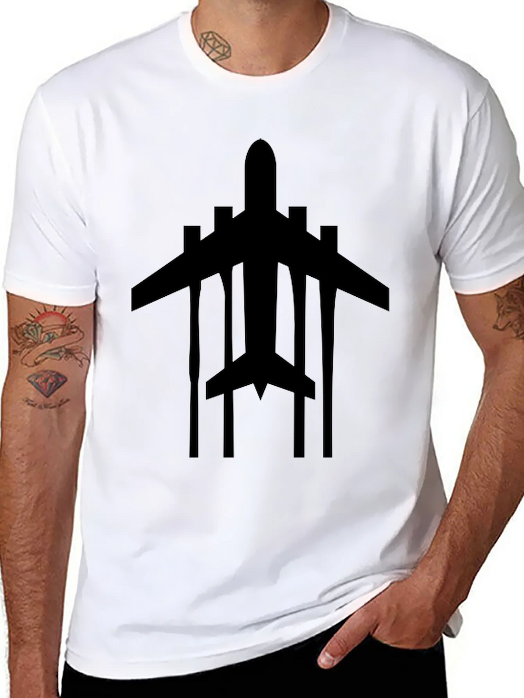 Airplane Graphic Tee - Black T-Shirt product image 7