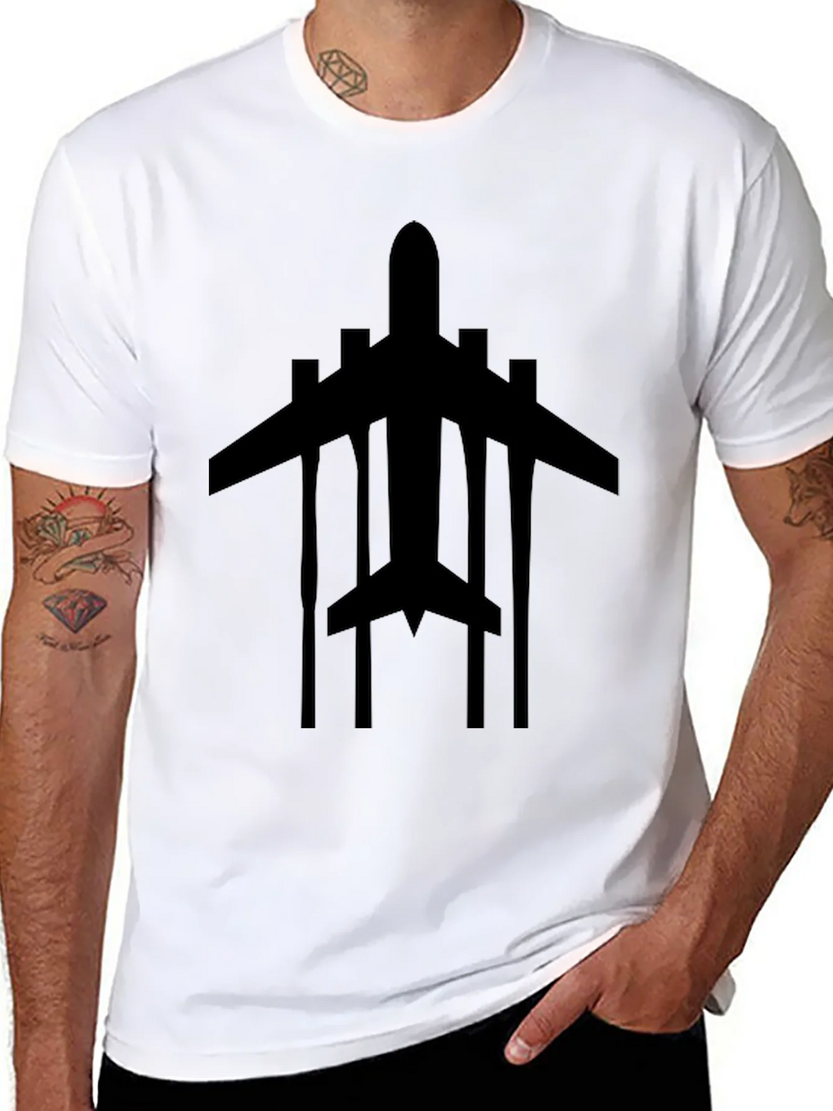 Airplane Graphic Tee - Black T-Shirt product image 7