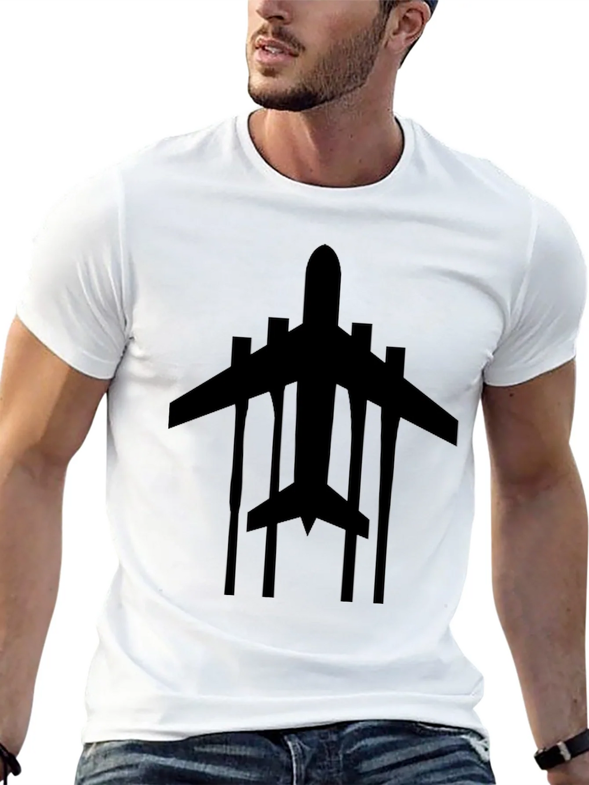 Airplane Graphic Tee - Black T-Shirt product image 12