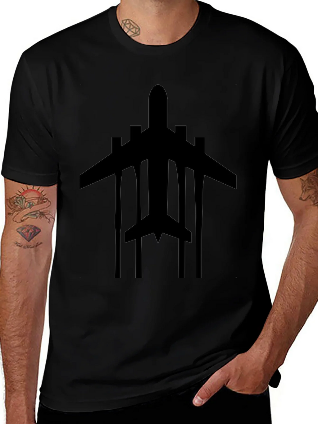 Airplane Graphic Tee - Black T-Shirt product image 1