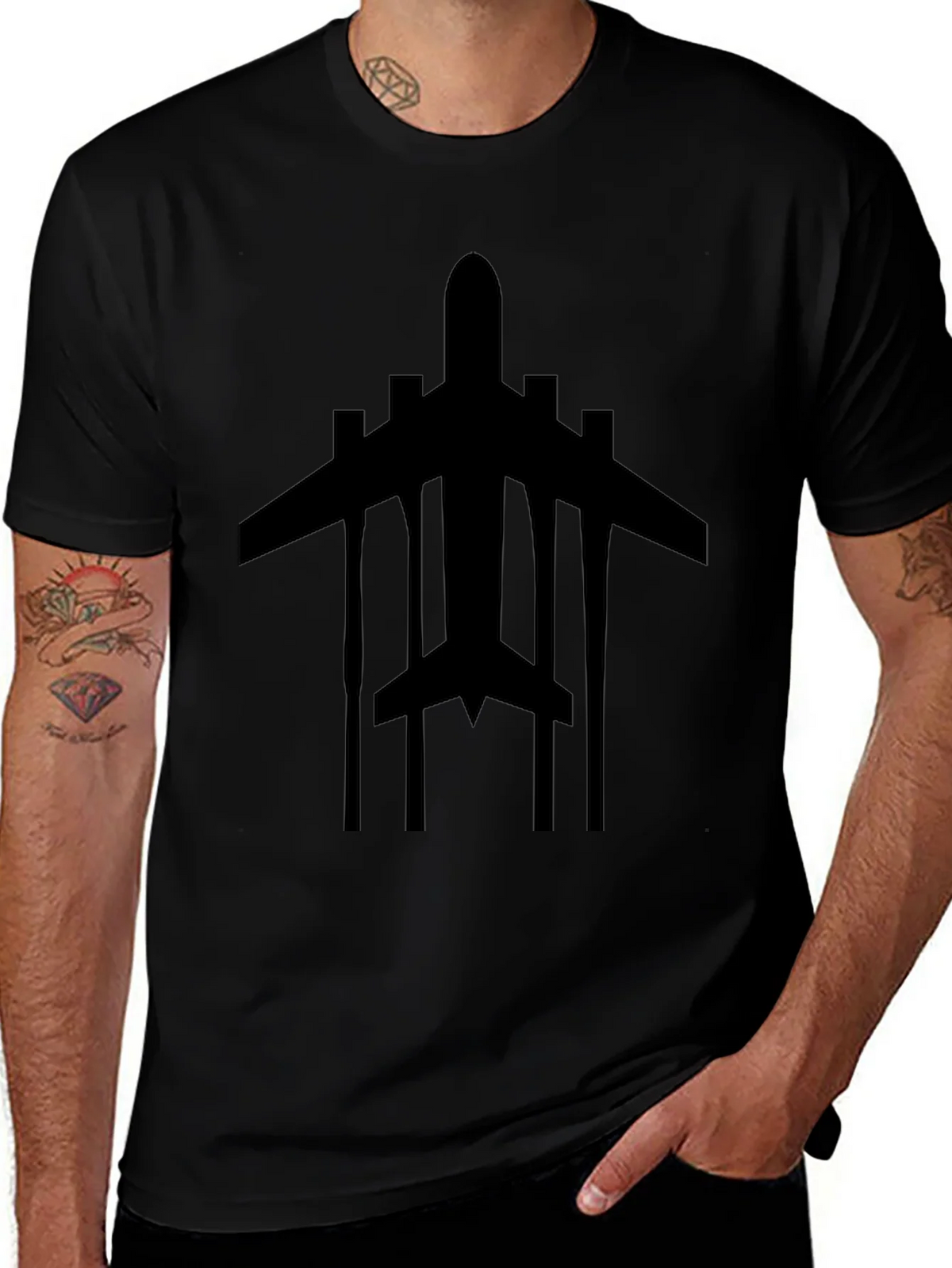 Airplane Graphic Tee - Black T-Shirt product image 1
