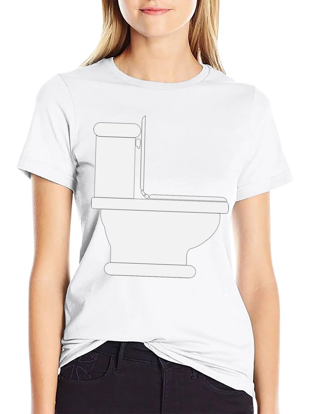 Toilet Humor Graphic Tee - Black Crew Neck T-Shirt product image 8