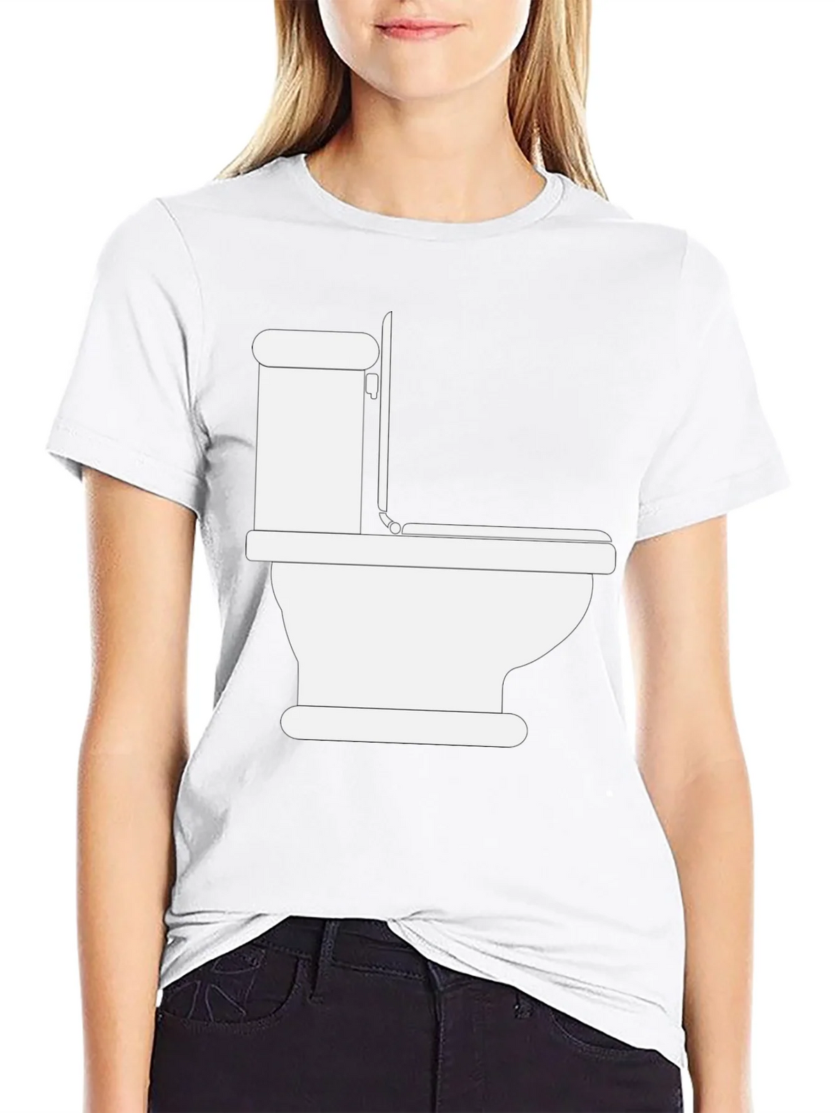 Toilet Humor Graphic Tee - Black Crew Neck T-Shirt product image 8