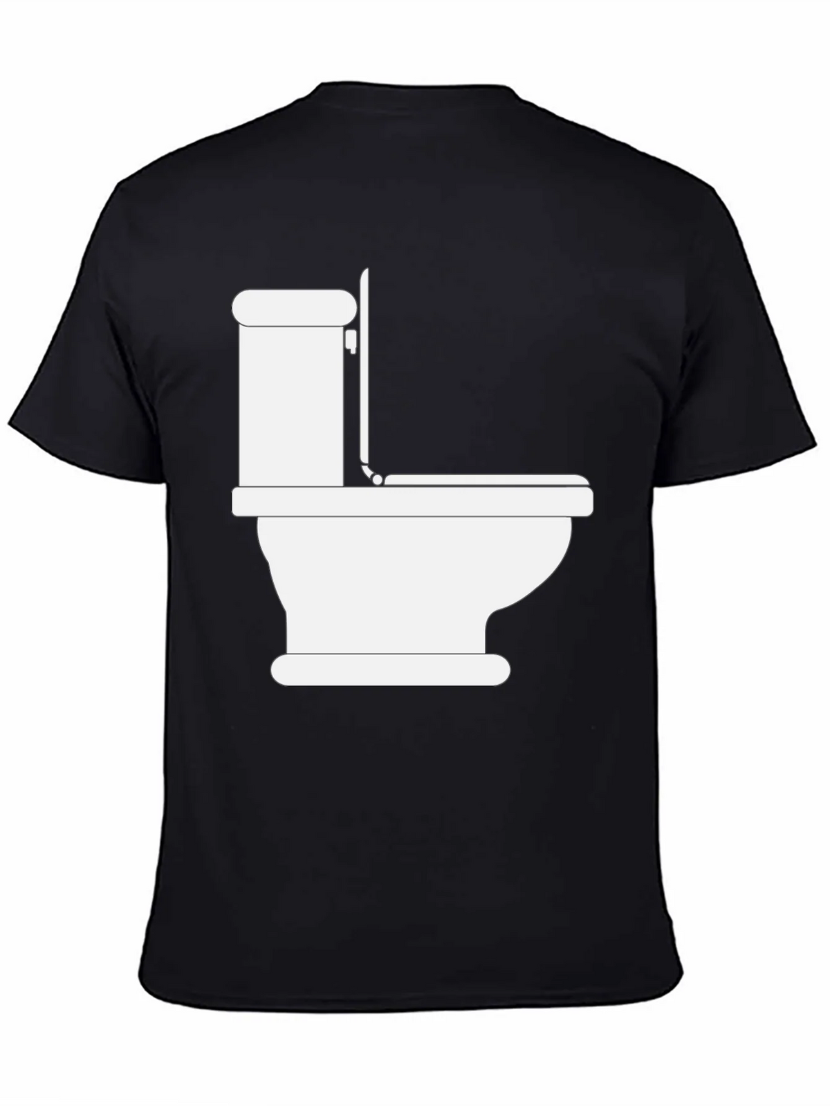 Toilet Humor Graphic Tee - Black Crew Neck T-Shirt product image 4