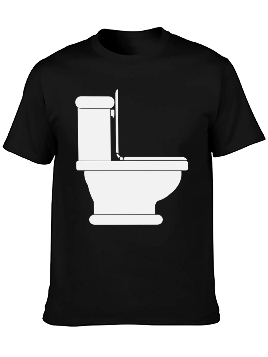 Toilet Humor Graphic Tee - Black Crew Neck T-Shirt product image 3