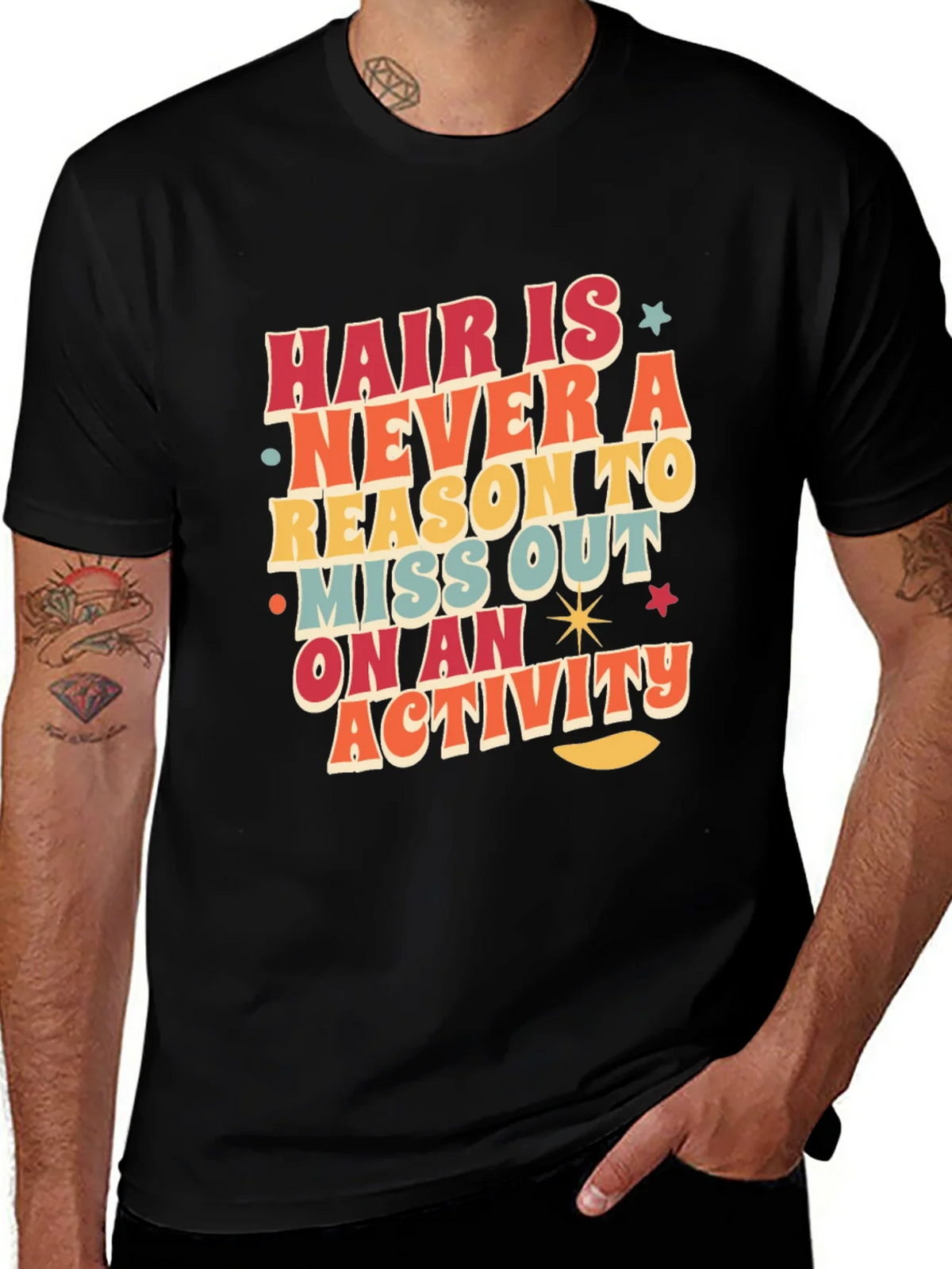 Retro Graphic Tee - Hair Is Never a Reason product image 1