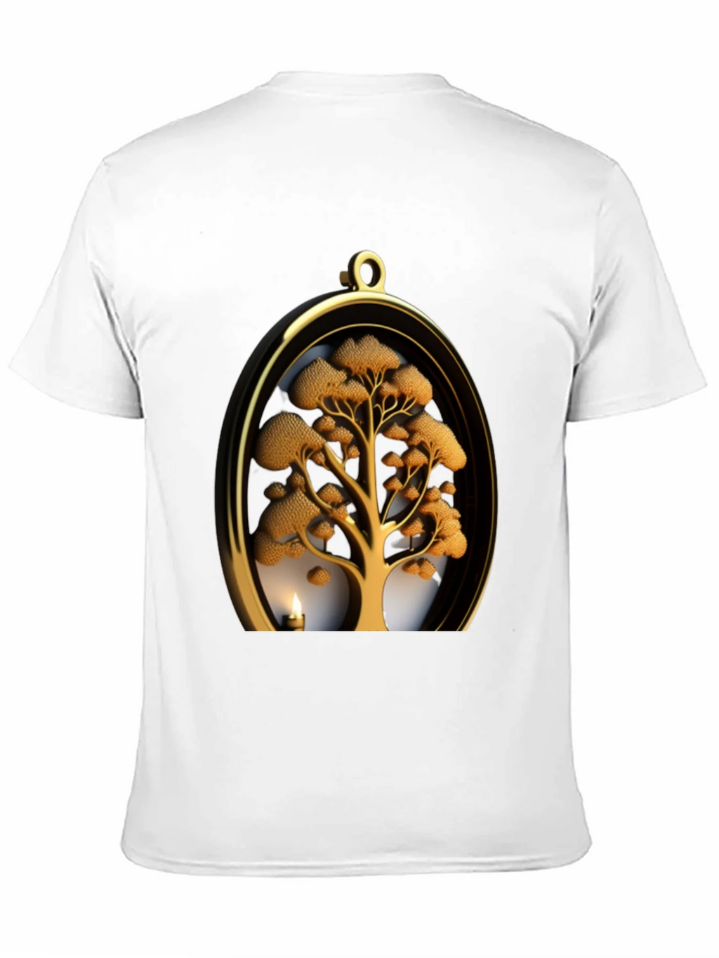 Golden Tree Pendant Graphic Black T-Shirt product image 10