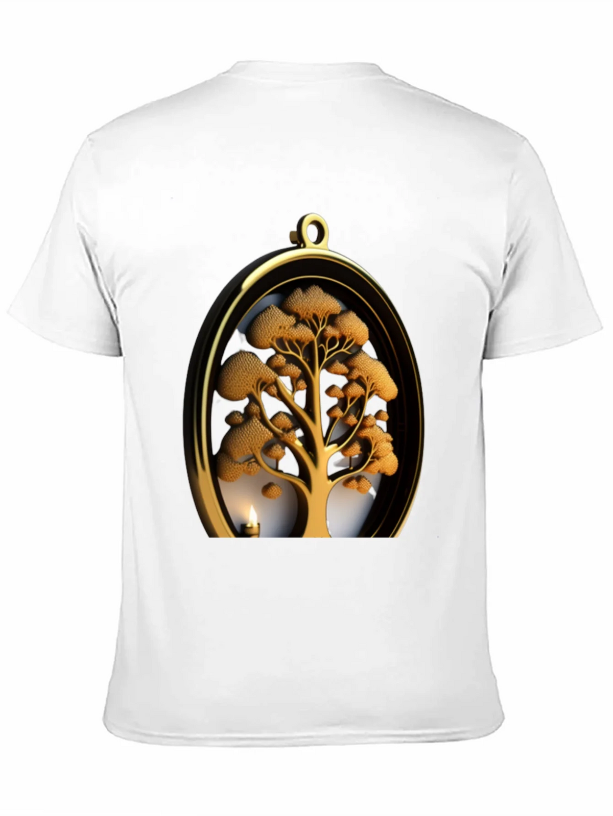 Golden Tree Pendant Graphic Black T-Shirt product image 10