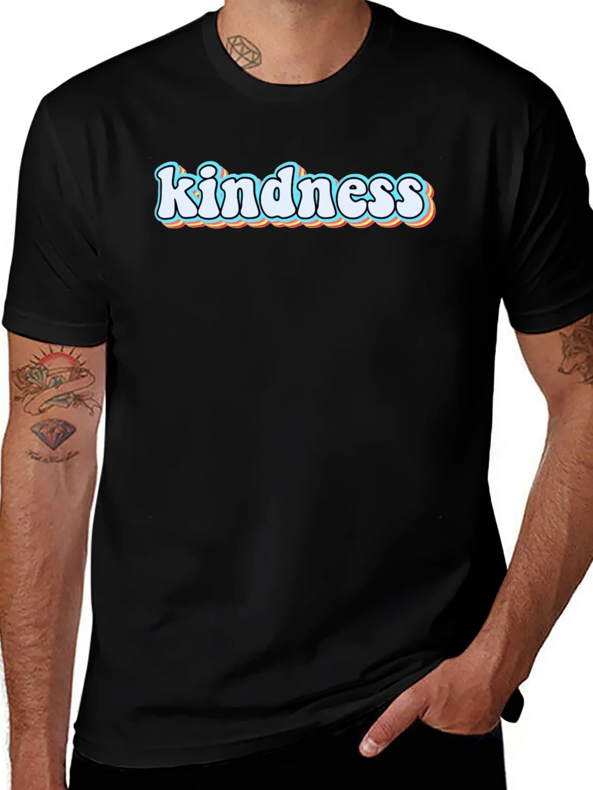 Kindness Graphic Tee - Black Short Sleeve T-Shirt product image 1
