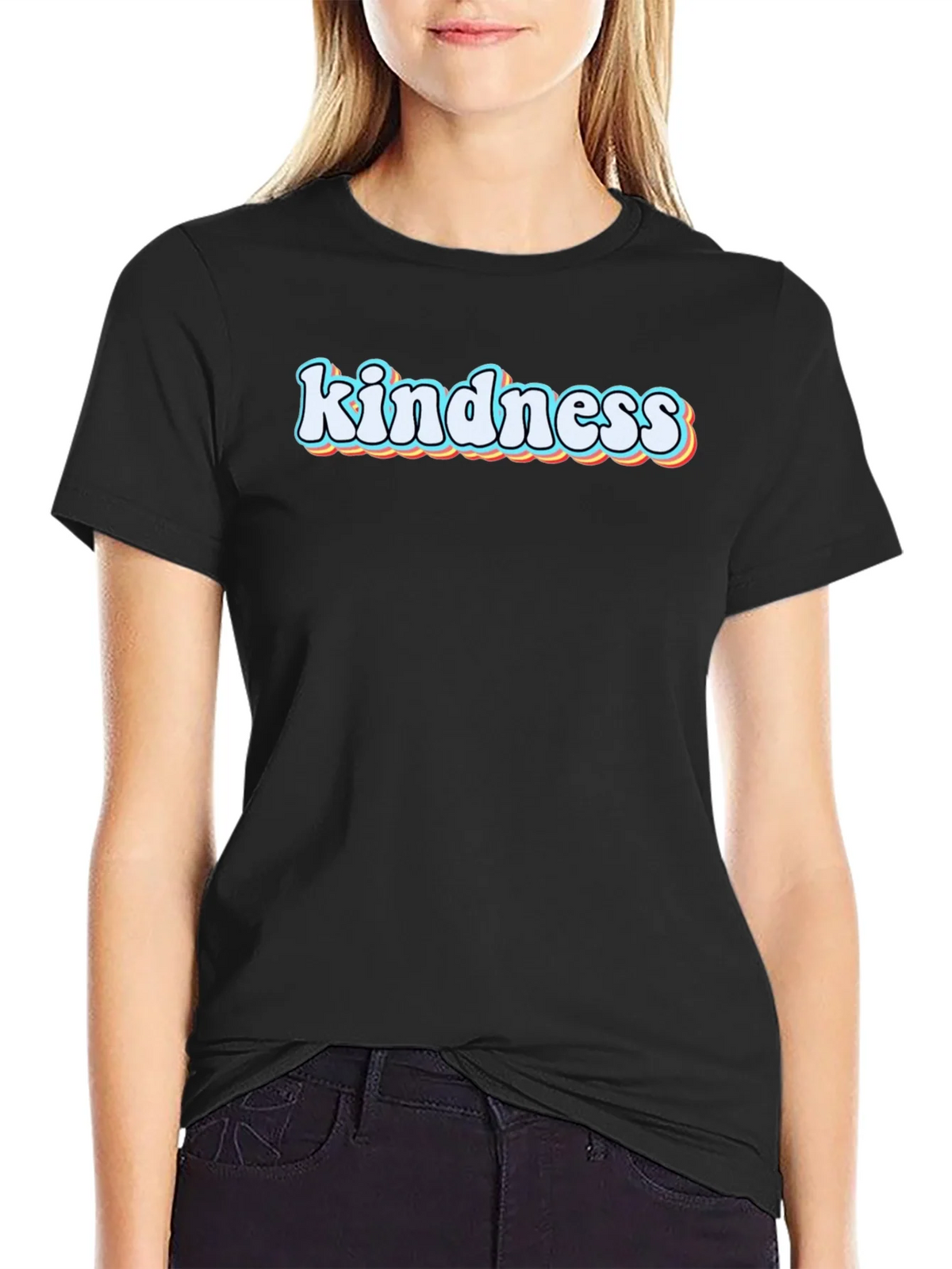 Kindness Graphic Tee - Black Short Sleeve T-Shirt product image 2
